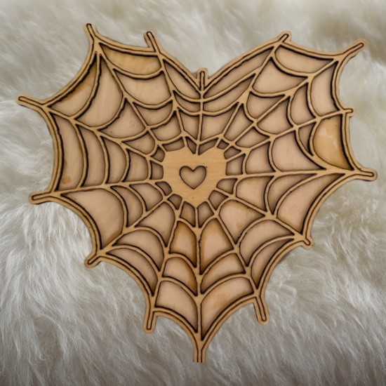 12 Web Heart with Back 12 Web Heart with Back