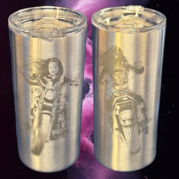 Biker Chick Full Logo Chrome Tumbler Biker Chick Full Logo Chrome Tumbler