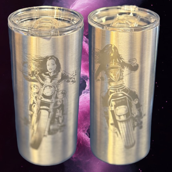 Biker Chick Full Logo Chrome Tumbler Biker Chick Full Logo Chrome Tumbler