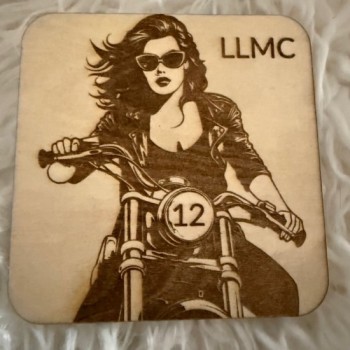 Biker Chick LLMC Coasters