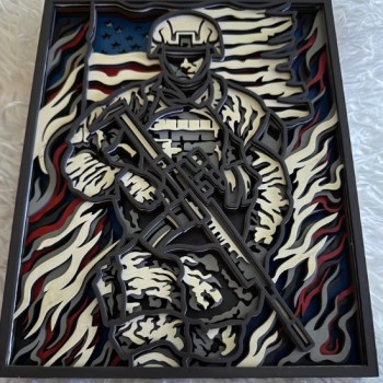 Military Combat Soldier Plaque Military Combat Soldier Plaque