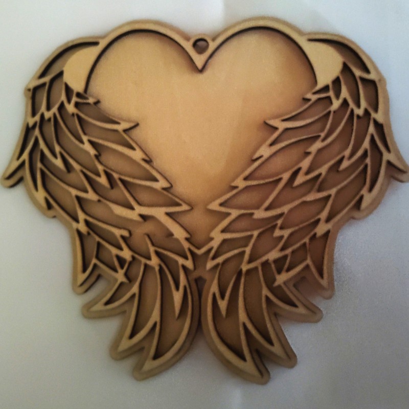 Angel Wings and Heart with Back Angel Wings and Heart with Back