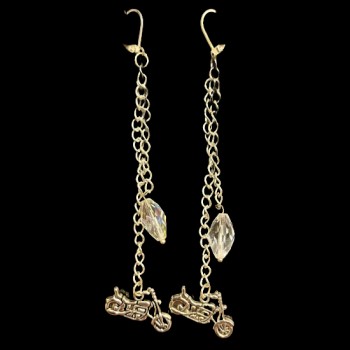 Dangle Crystal Bead & Bike