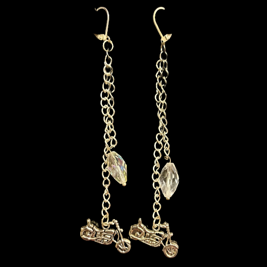 Dangle Crystal Bead & Bike