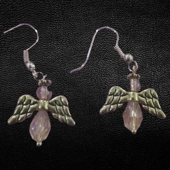 Assorted Crystal Colors Angel Earrings Assorted Crystal Colors Angel Earrings