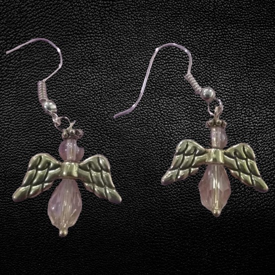 Assorted Crystal Colors Angel Earrings Assorted Crystal Colors Angel Earrings