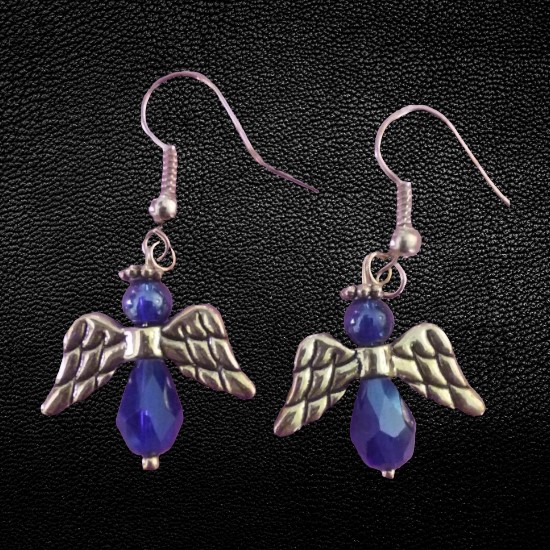 Assorted Crystal Colors Angel Earrings Assorted Crystal Colors Angel Earrings