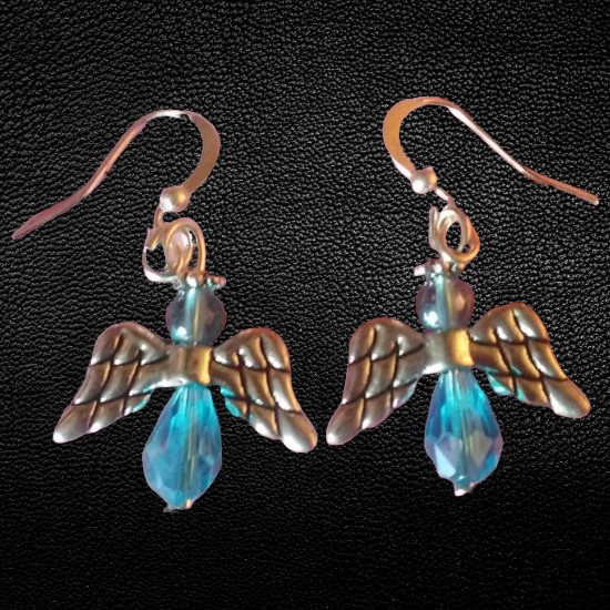 Assorted Crystal Colors Angel Earrings Assorted Crystal Colors Angel Earrings