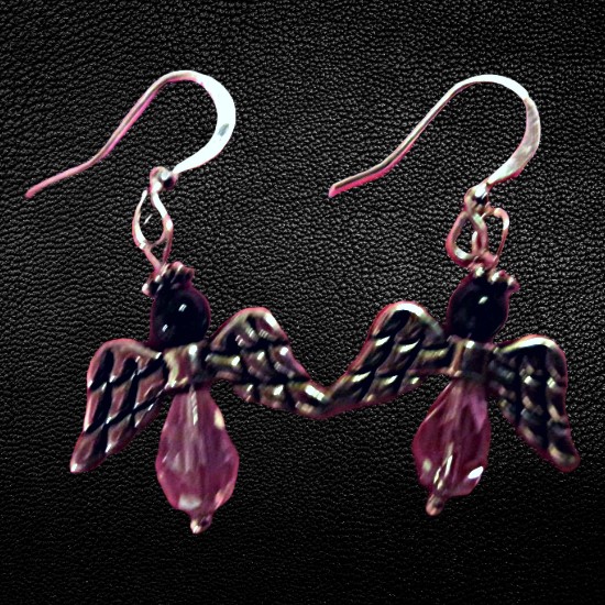 Assorted Crystal Colors Angel Earrings Assorted Crystal Colors Angel Earrings