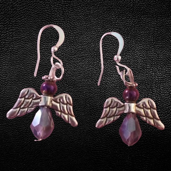 Assorted Crystal Colors Angel Earrings Assorted Crystal Colors Angel Earrings