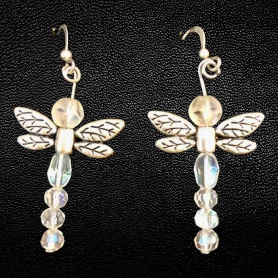 Assorted Crystal Colors Dragonfly Earrings Assorted Crystal Colors Dragonfly Earrings