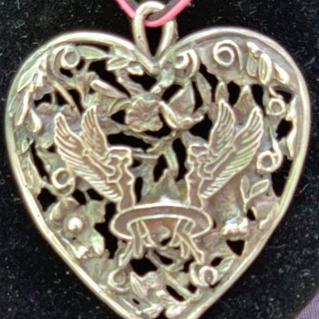 Silver Heart Shaped Full Logo Pendant Silver Heart Shaped Full Logo Pendant