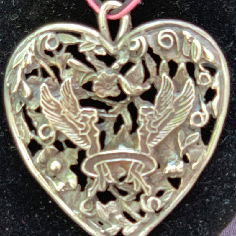 Silver Heart Shaped Full Logo Pendant Silver Heart Shaped Full Logo Pendant