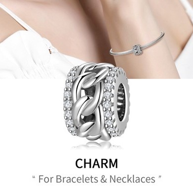 925 Sterling Silver Charm Our Panda Chain Link 925 Sterling Silver Charm Our Panda Chain Link