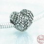 925 Sterling Silver Charm Our Panda Heart Wings