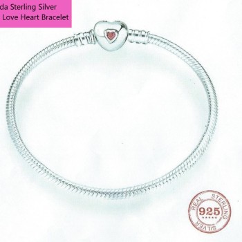 925 Sterling Silver Bracelet Our Panda Heart Closure