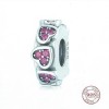 925 Sterling Silver Charm Our Panda Pink Hearts 925 Sterling Silver Charm Our Panda Pink Hearts