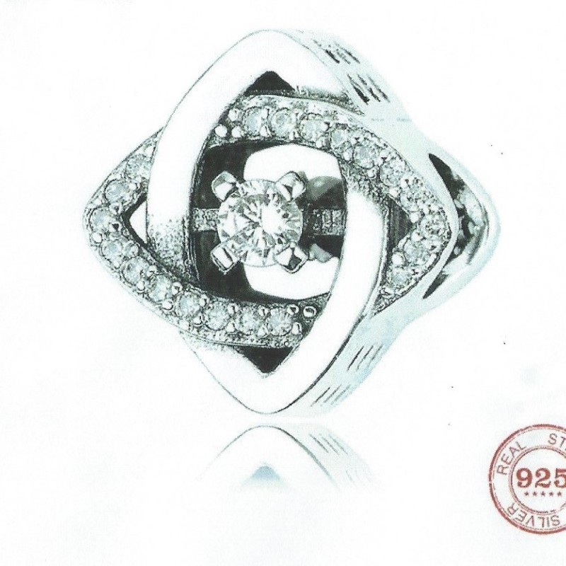 925 Sterling Silver Charm Our Panda Square Zirconia Bangles 925 Sterling Silver Charm Our Panda Square Zirconia Bangles