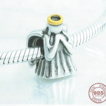 925 Sterling Silver Charm Our Panda Winged Angel