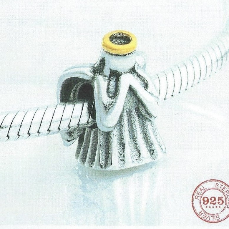 925 Sterling Silver Charm Our Panda Winged Angel 925 Sterling Silver Charm Our Panda Winged Angel