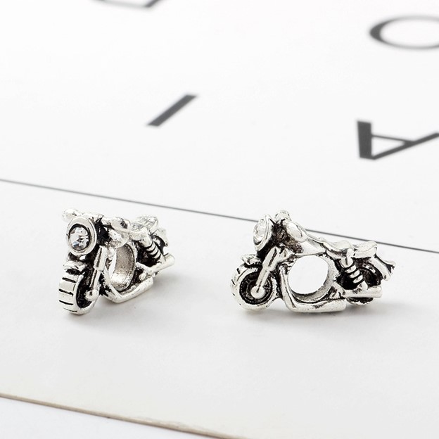 925 Sterling Silver Charm Our Panda Motorcycle Crystal 925 Sterling Silver Charm Our Panda Motorcycle Crystal