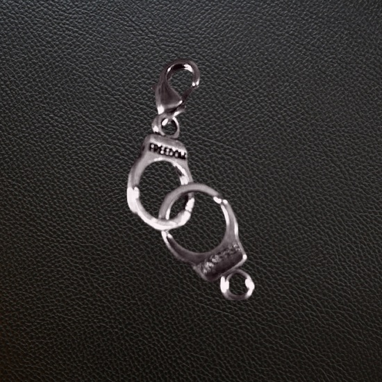 925 Sterling Silver Charm Handcuffs 925 Sterling Silver Charm Handcuffs