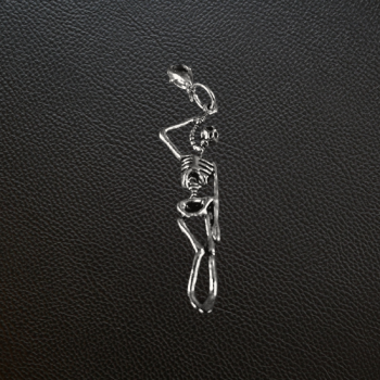 925 Sterling Silver Charm Skeleton with Noose 925 Sterling Silver Charm Skeleton with Noose