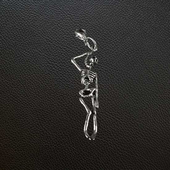 925 Sterling Silver Charm Skeleton with Noose 925 Sterling Silver Charm Skeleton with Noose