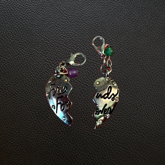 925 SS Charm 2 pc. "Friends Forever" w Beads 925 SS Charm 2 pc. "Friends Forever" w Beads