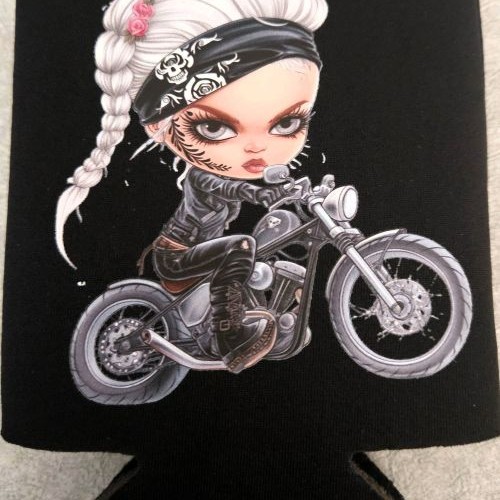 Koozie Lady Right Cheek Leaf Tattoo Koozie Lady Right Cheek Leaf Tattoo