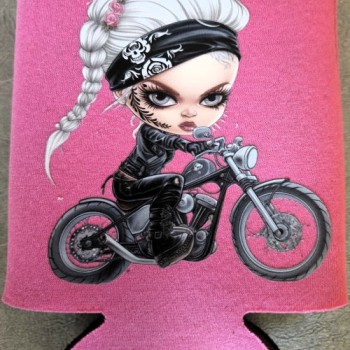 Koozie Lady Right Cheek Leaf Tattoo Koozie Lady Right Cheek Leaf Tattoo