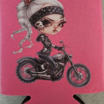 Koozie Lady Right Cheek Skull Tattoo Koozie Lady Right Cheek Skull Tattoo