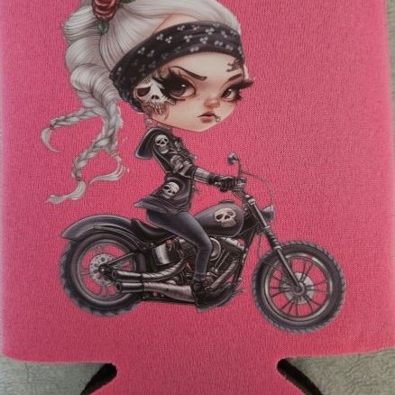 Koozie Lady Right Cheek Skull Tattoo Koozie Lady Right Cheek Skull Tattoo