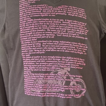Leather & Lace MC History in Print Shirt Leather & Lace MC History in Print Shirt