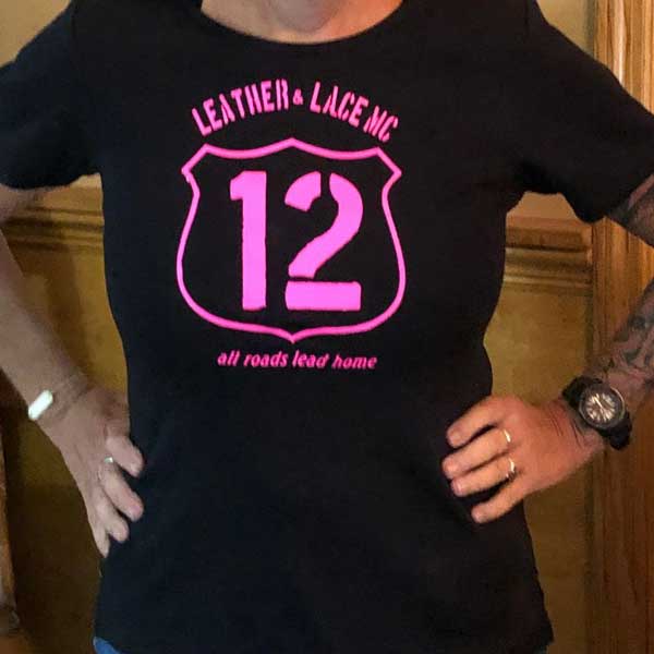 All Roads Lead Home Leather & Lace MC Shirt All Roads Lead Home Leather & Lace MC Shirt