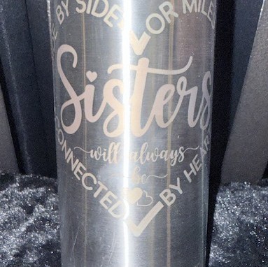Silver Sisterhood Tumbler with Heart
